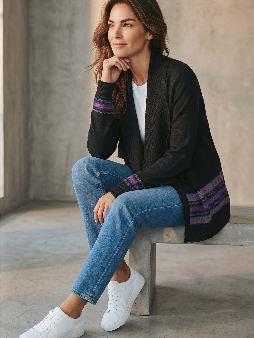 Ralph Lauren Fair Isle Cotton-Blend Cardigan Size Medium.